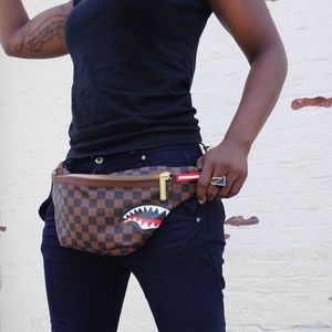 sprayground sharks in paris fanny pack